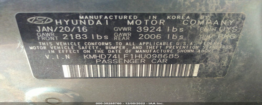 KMHD74LF1HU098685 2017 HYUNDAI ELANTRA photo no. 9