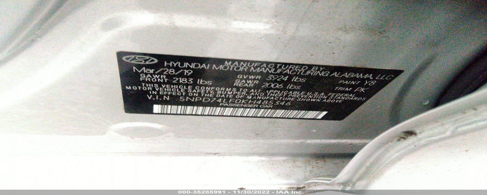 5NPD74LF0KH485346 2019 HYUNDAI ELANTRA photo no. 9