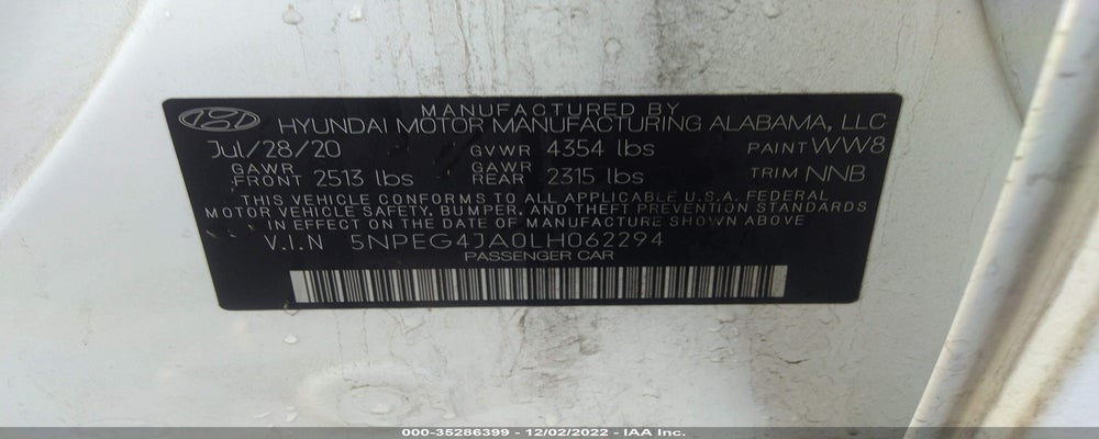 5NPEG4JA0LH062294 2020 HYUNDAI SONATA photo no. 9