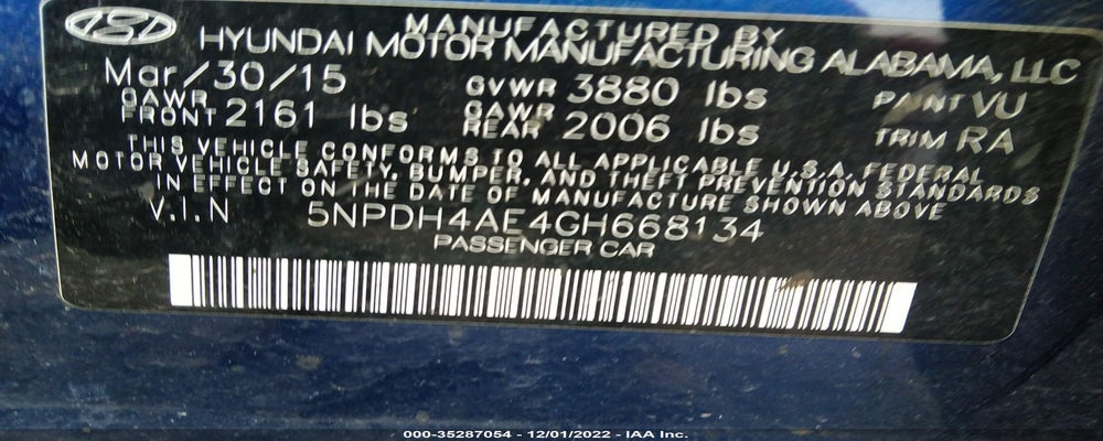 5NPDH4AE4GH668134 2016 HYUNDAI ELANTRA photo no. 9