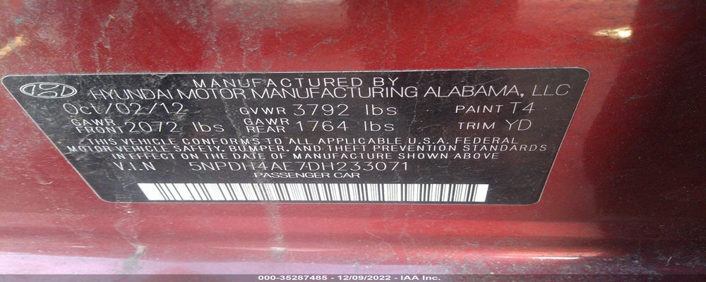 5NPDH4AE7DH233071 2013 HYUNDAI ELANTRA photo no. 9