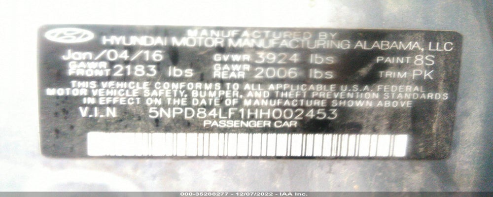 5NPD84LF1HH002453 2017 HYUNDAI ELANTRA photo no. 9