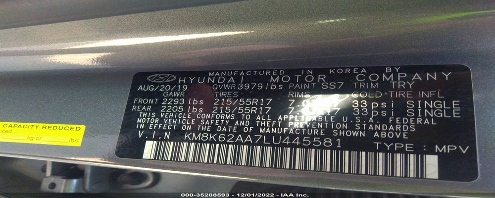 KM8K62AA7LU445581 2020 HYUNDAI KONA photo no. 9