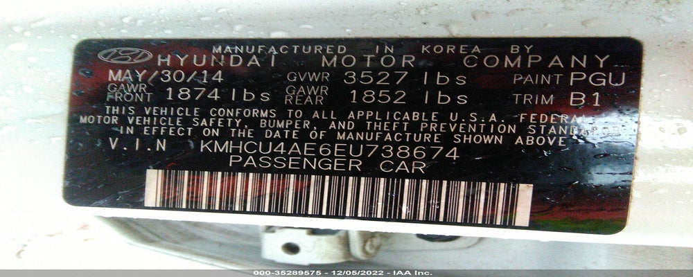KMHCU4AE6EU738674 2014 HYUNDAI ACCENT photo no. 9