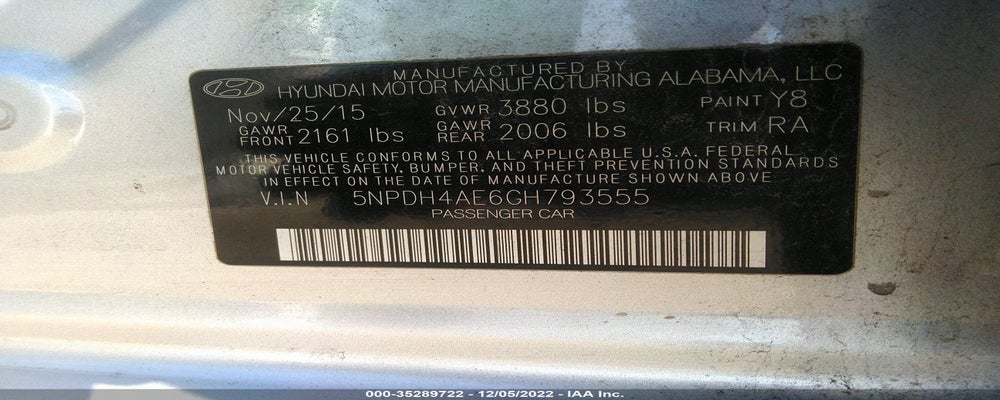 5NPDH4AE6GH793555 2016 HYUNDAI ELANTRA photo no. 9