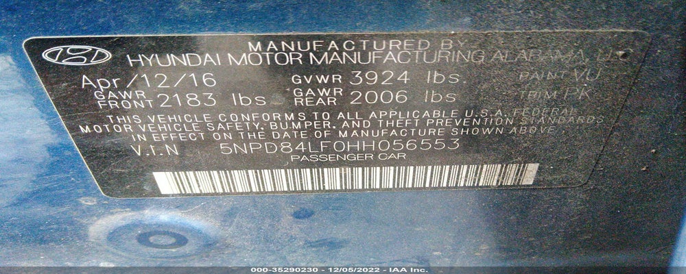 5NPD84LF0HH056553 2017 HYUNDAI ELANTRA photo no. 9