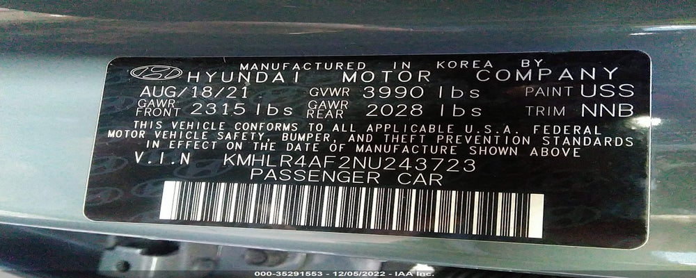 KMHLR4AF2NU243723 2022 HYUNDAI ELANTRA photo no. 9
