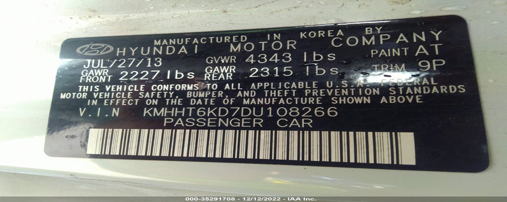 KMHHT6KD7DU108266 2013 HYUNDAI GENESIS COUPE photo no. 9