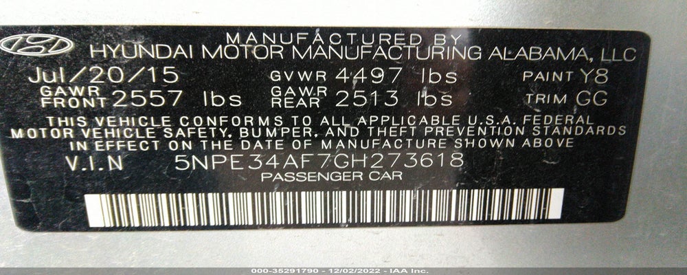 5NPE34AF7GH273618 2016 HYUNDAI SONATA photo no. 9