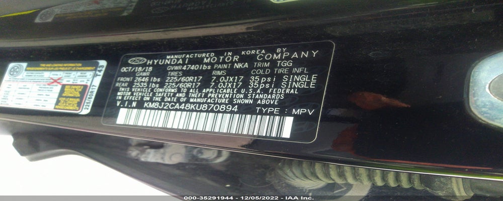 KM8J2CA48KU870894 2019 HYUNDAI TUCSON photo no. 9