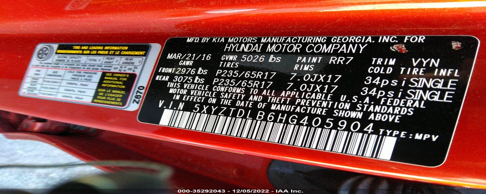 5XYZTDLB6HG405904 2017 HYUNDAI SANTA FE SPORT photo no. 9