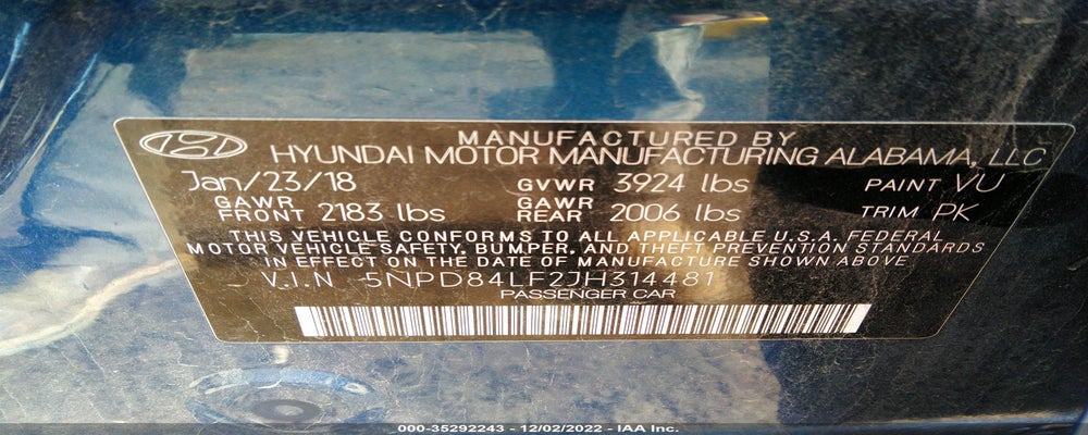 5NPD84LF2JH314481 2018 HYUNDAI ELANTRA photo no. 9