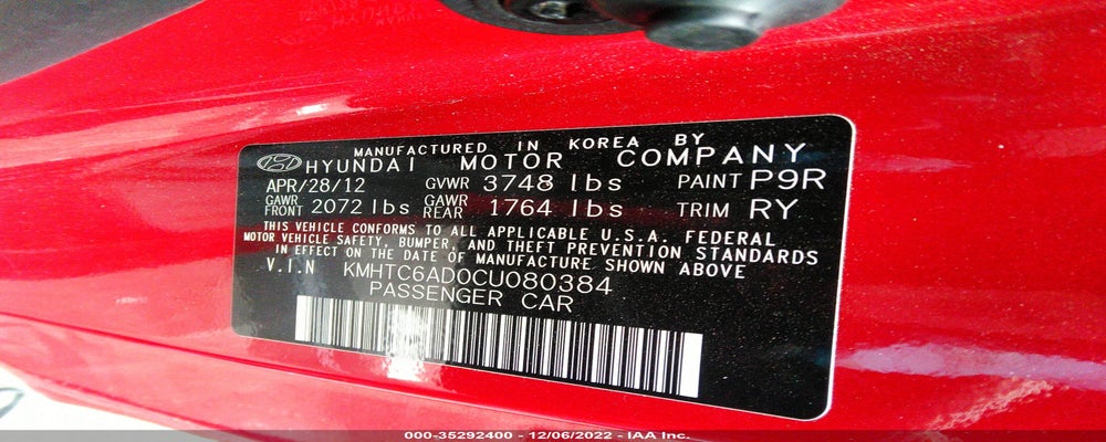 KMHTC6AD0CU080384 2012 HYUNDAI VELOSTER photo no. 9