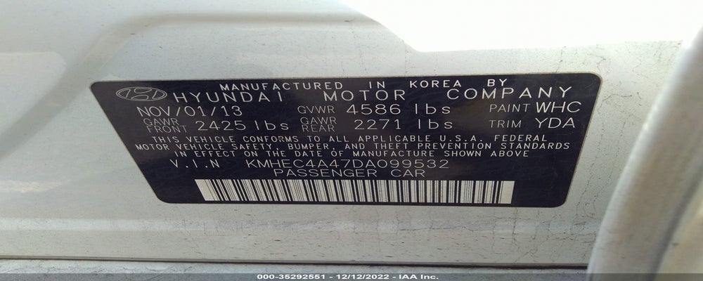 KMHEC4A47DA099532 2013 HYUNDAI SONATA HYBRID photo no. 9