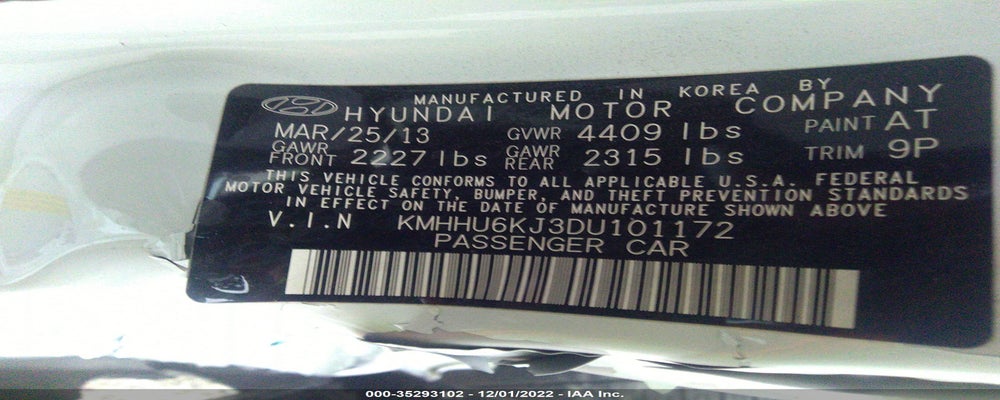 KMHHU6KJ3DU101172 2013 HYUNDAI GENESIS COUPE photo no. 9