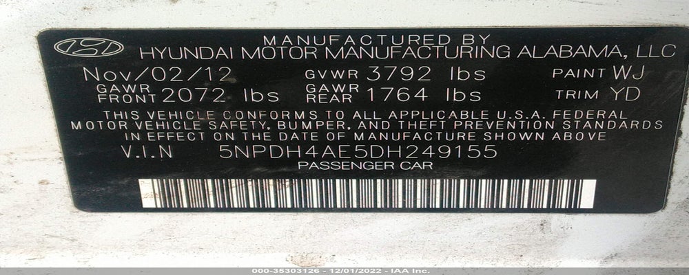 5NPDH4AE5DH249155 2013 HYUNDAI ELANTRA photo no. 9