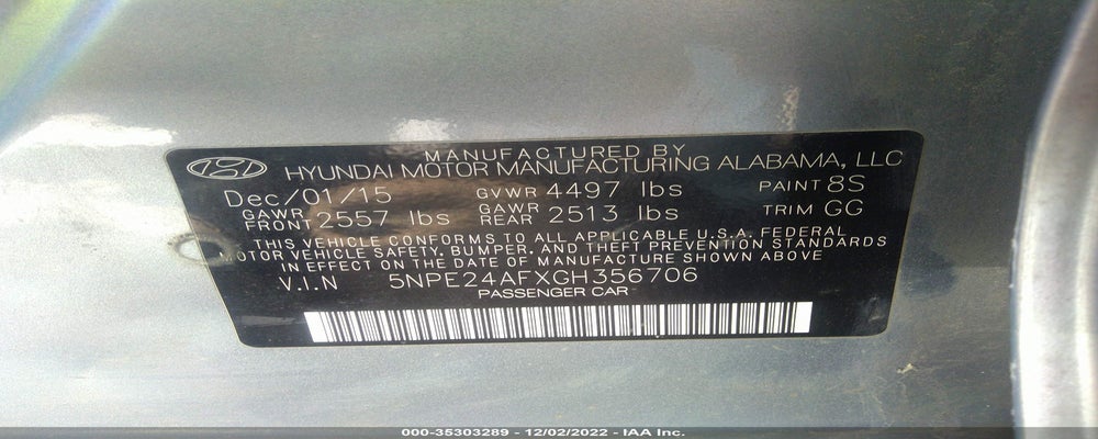 5NPE24AFXGH356706 2016 HYUNDAI SONATA photo no. 9