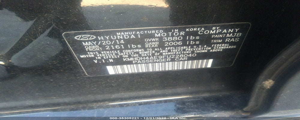 KMHDH4AE9FU228040 2015 HYUNDAI ELANTRA photo no. 9