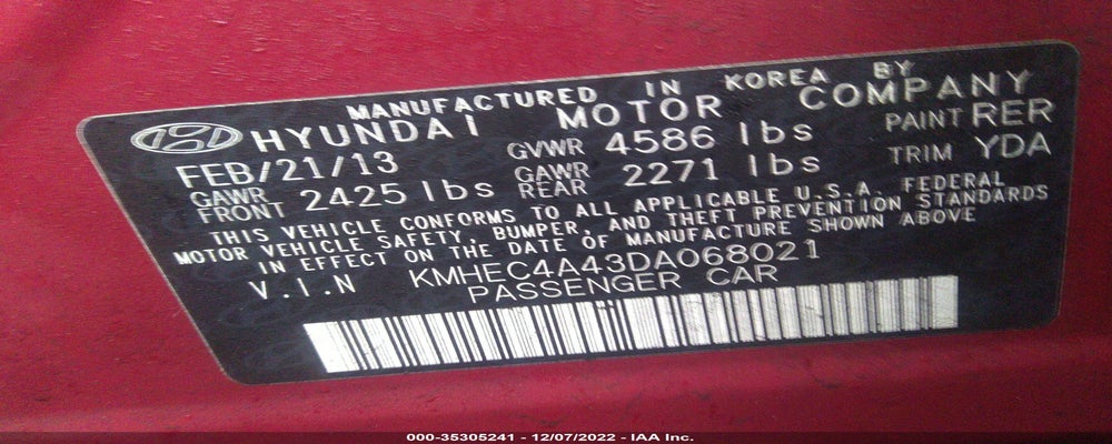 KMHEC4A43DA068021 2013 HYUNDAI SONATA HYBRID photo no. 9