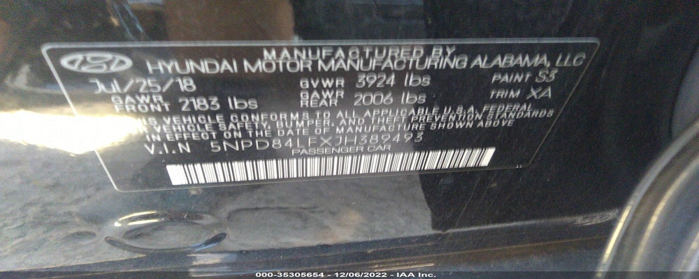 5NPD84LFXJH389493 2018 HYUNDAI ELANTRA photo no. 9