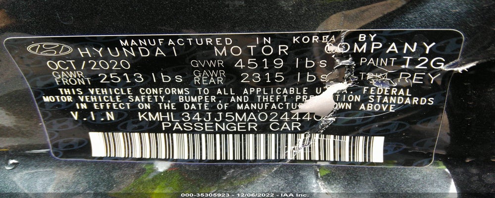 KMHL34JJ5MA024440 2021 HYUNDAI SONATA HYBRID photo no. 9