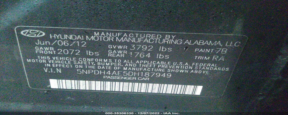 5NPDH4AE5DH187949 2013 HYUNDAI ELANTRA photo no. 9