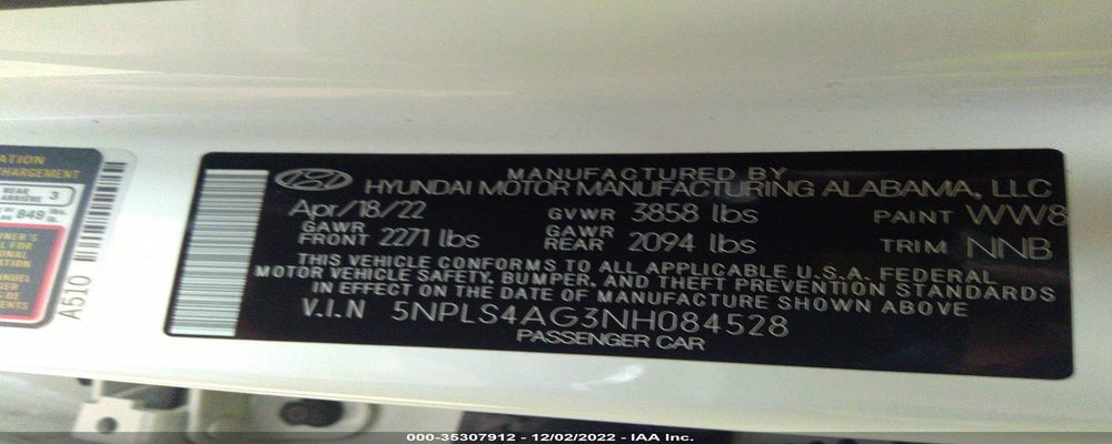 5NPLS4AG3NH084528 2022 HYUNDAI ELANTRA photo no. 9