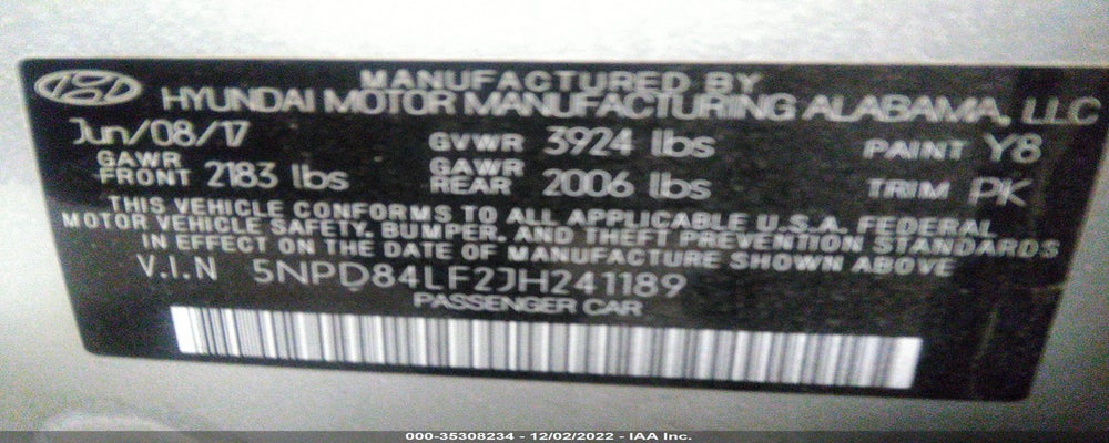 5NPD84LF2JH241189 2018 HYUNDAI ELANTRA photo no. 9