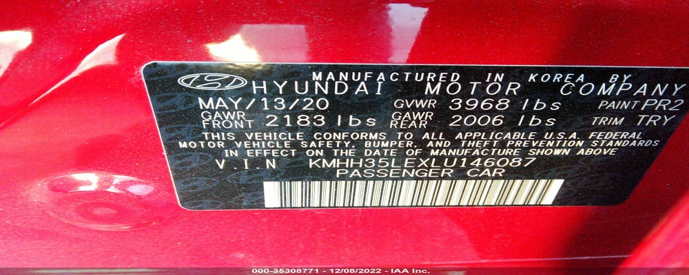 KMHH35LEXLU146087 2020 HYUNDAI ELANTRA GT photo no. 9