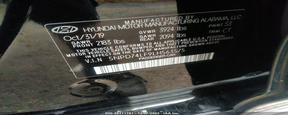5NPD74LF9LH563575 2020 HYUNDAI ELANTRA photo no. 9
