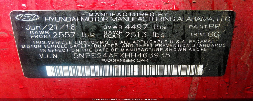 5NPE24AFXHH463935 2017 HYUNDAI SONATA photo no. 9