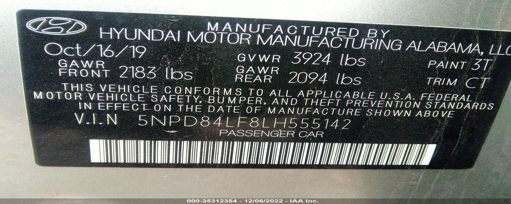 5NPD84LF8LH555142 2020 HYUNDAI ELANTRA photo no. 9