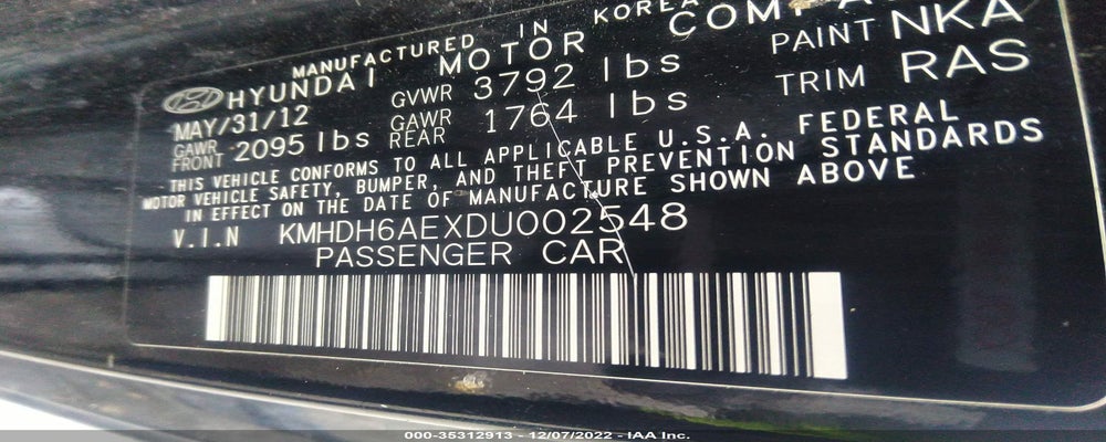 KMHDH6AEXDU002548 2013 HYUNDAI ELANTRA COUPE photo no. 9