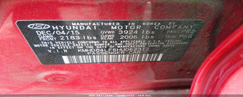 KMHD84LF6HU062312 2017 HYUNDAI ELANTRA photo no. 9