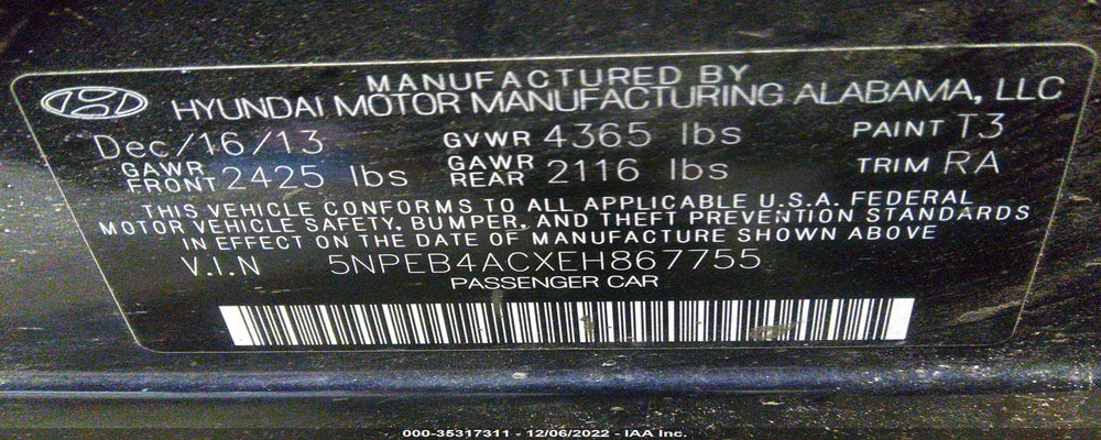 5NPEB4ACXEH867755 2014 HYUNDAI SONATA photo no. 9