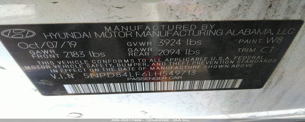 5NPD84LF6LH549713 2020 HYUNDAI ELANTRA photo no. 9