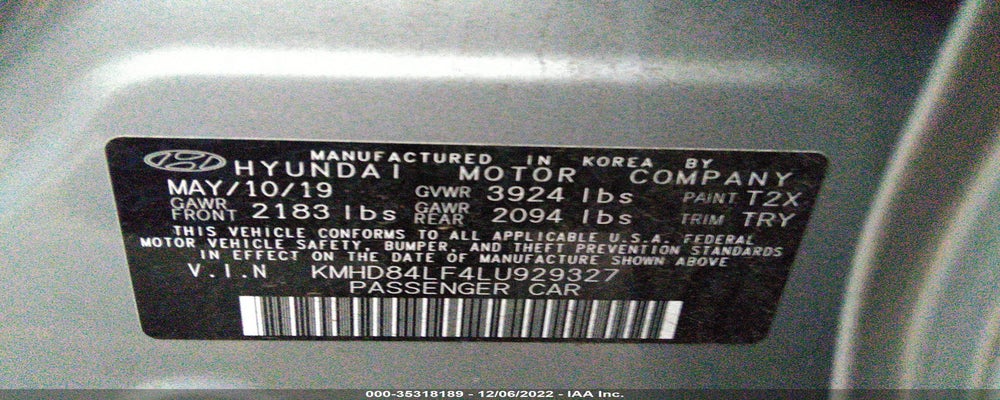 KMHD84LF4LU929327 2020 HYUNDAI ELANTRA photo no. 9