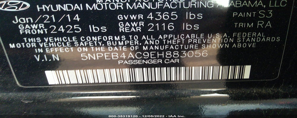 5NPEB4AC9EH883056 2014 HYUNDAI SONATA photo no. 9