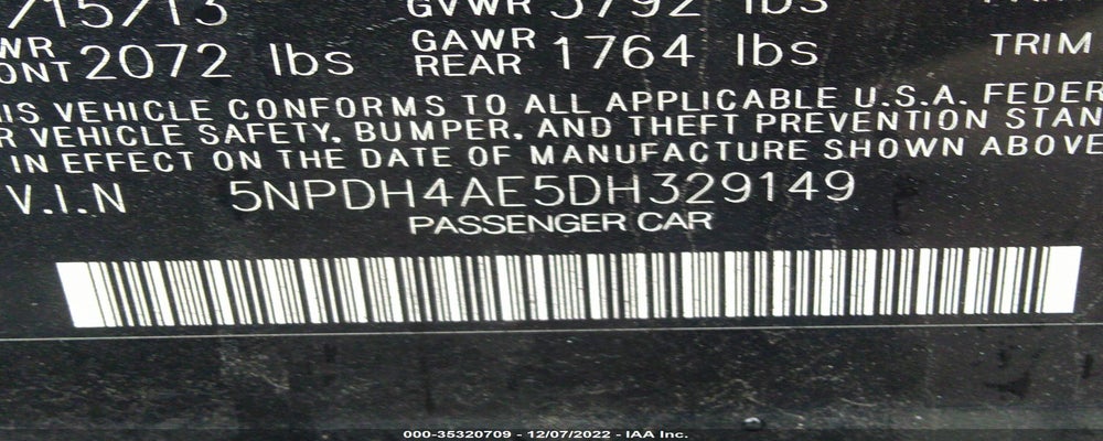 5NPDH4AE5DH329149 2013 HYUNDAI ELANTRA photo no. 9