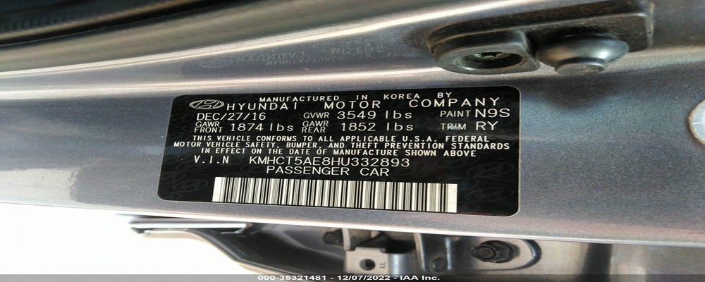 KMHCT5AE8HU332893 2017 HYUNDAI ACCENT photo no. 9
