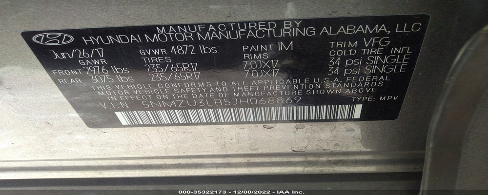 5NMZU3LB5JH068869 2018 HYUNDAI SANTA FE SPORT photo no. 9