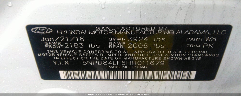 5NPD84LF6HH011679 2017 HYUNDAI ELANTRA photo no. 9