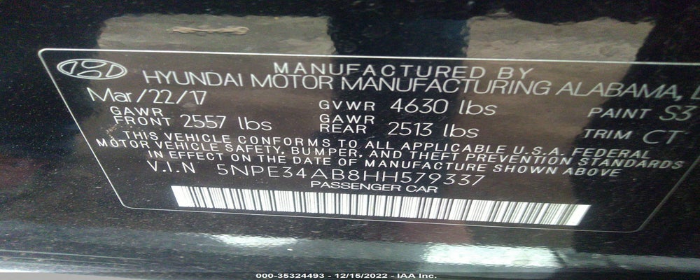 5NPE34AB8HH579337 2017 HYUNDAI SONATA photo no. 9