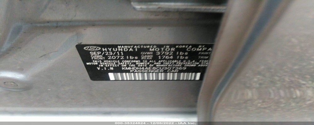 KMHDH4AE8CU307369 2012 HYUNDAI ELANTRA photo no. 9
