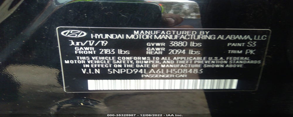 5NPD94LA6LH508483 2020 HYUNDAI ELANTRA photo no. 9