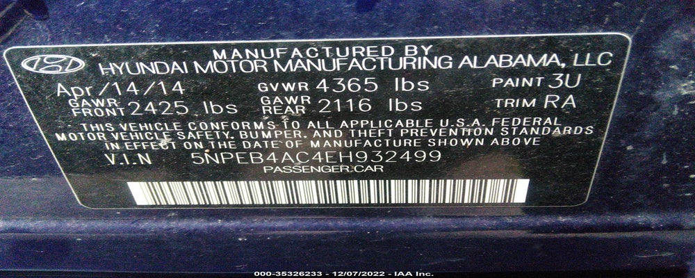 5NPEB4AC4EH932499 2014 HYUNDAI SONATA photo no. 9