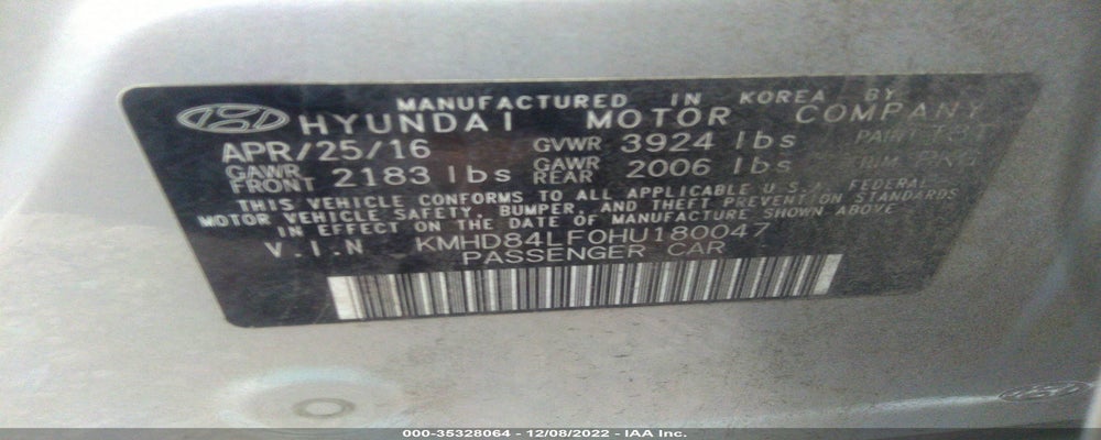 KMHD84LF0HU180047 2017 HYUNDAI ELANTRA photo no. 9