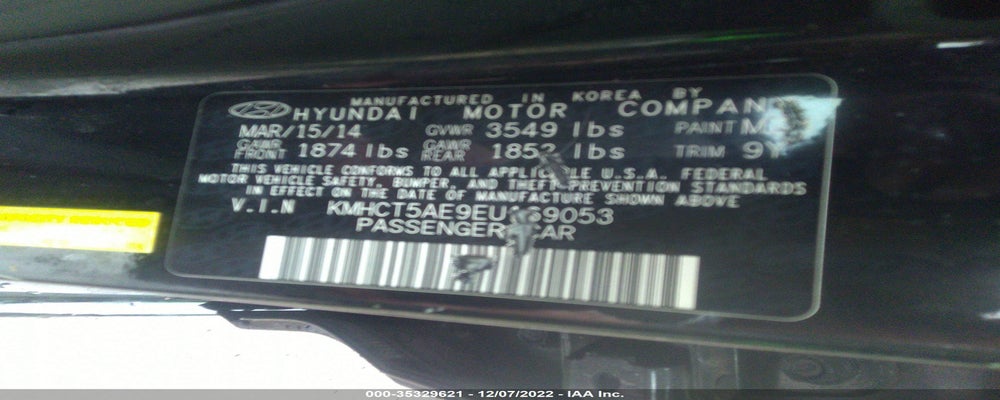 KMHCT5AE9EU169053 2014 HYUNDAI ACCENT photo no. 9