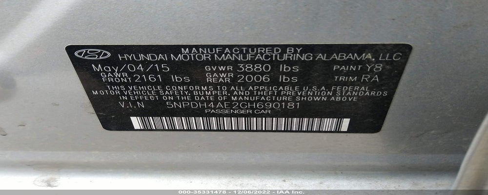 5NPDH4AE2GH690181 2016 HYUNDAI ELANTRA photo no. 9