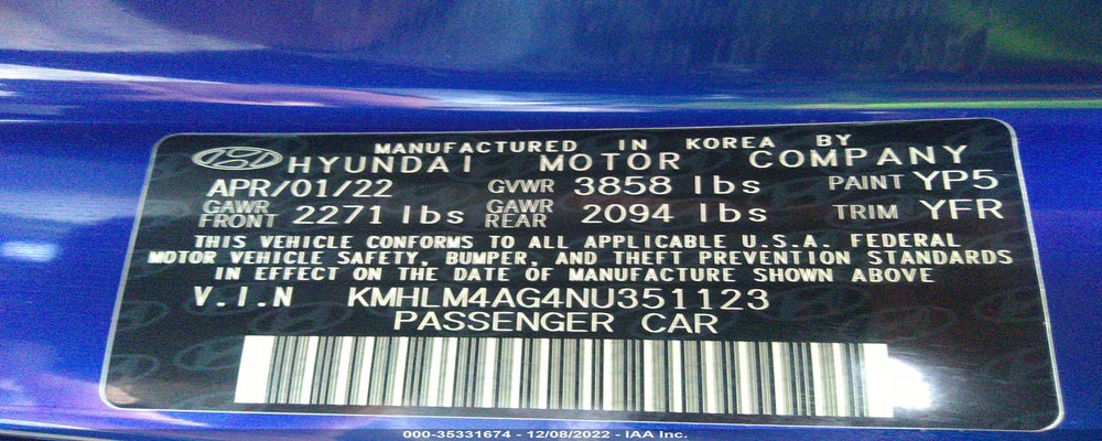 KMHLM4AG4NU351123 2022 HYUNDAI ELANTRA photo no. 9
